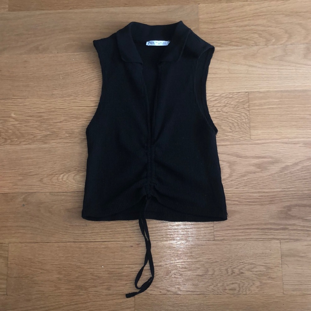 Zara Ribbed Crop Top - Picture 2 of 4